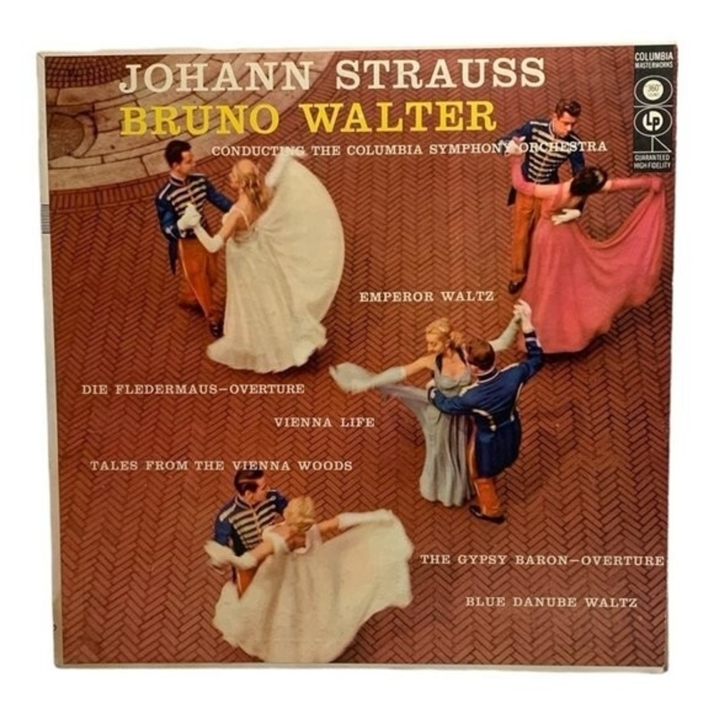 Johann Strauss Waltzes Overtures Bruno Walter Columbia Symphony Orchestra LP NM - Picture 1 of 2